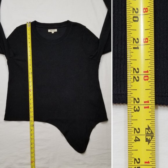 MADEWELL Jacquard Knot-Front Tee Top 5439E1M - Picture 10 of 12